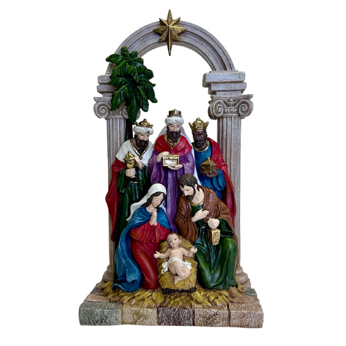 Arch Nativity Scene w/Holy Family & KIngs