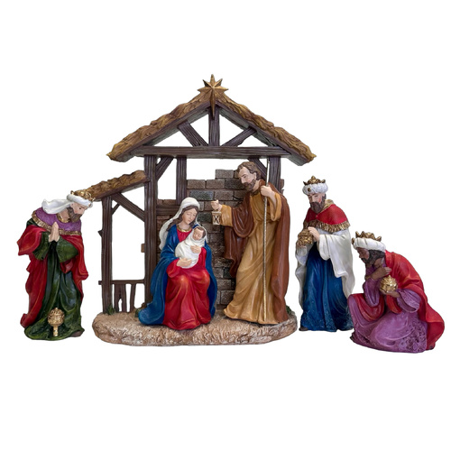 Nativity Stable Set Resin - 11pcs 180mm