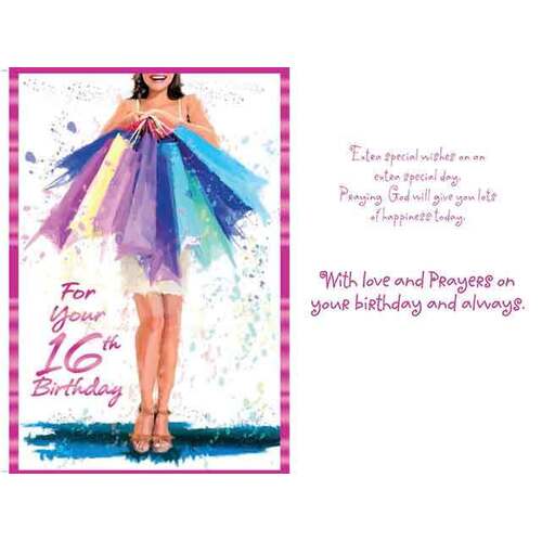 Card - 16th Birthday Female