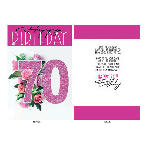 Birthday Card - 70th Female