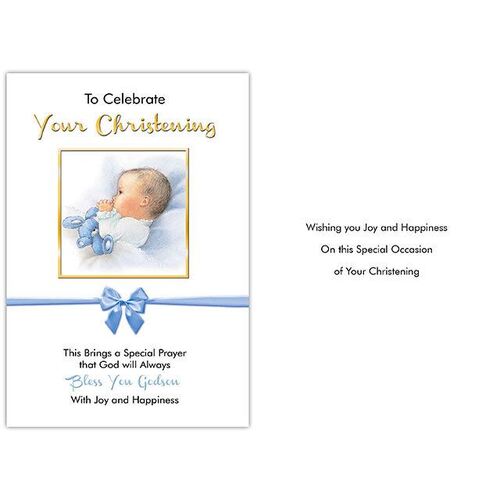 Card - Christening Godson