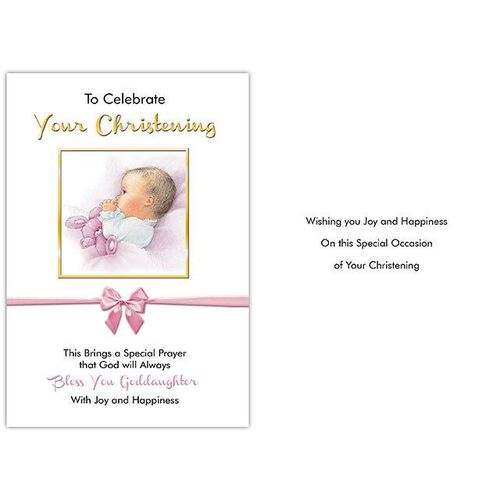Card - Christening Goddaughter
