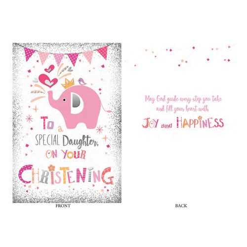 Christening Card - Daughter