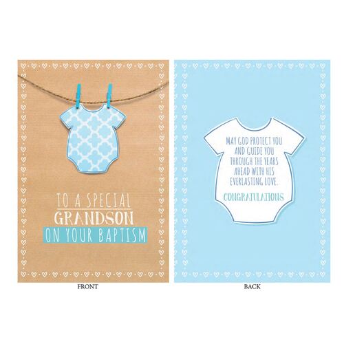Baptism Cards - Grandson