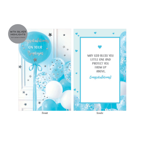 Card - Baptism Blue