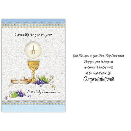 Card - Communion Symbol Boy