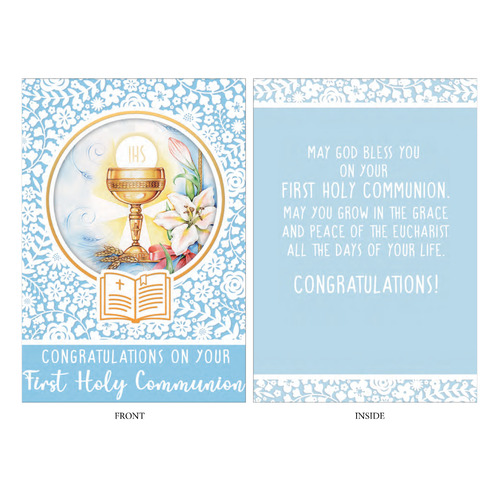 Card - Communion Congratulations Blue