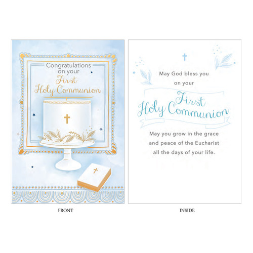 Card - Communion Congratulations Blue