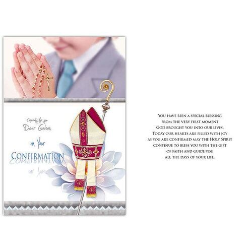 Card -  Confirmation Godson