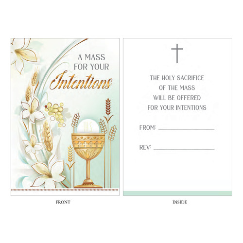 Mass Intention Card For The Living