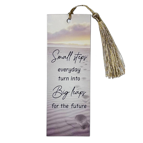 Bookmark Laminated w/Tassel - Small Steps