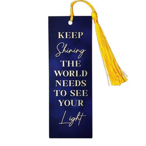 Bookmark Laminated w/Tassel - Keep Shining