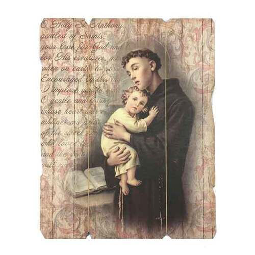 Plaque Vintage Saint - St Anthony-(190x235mm)