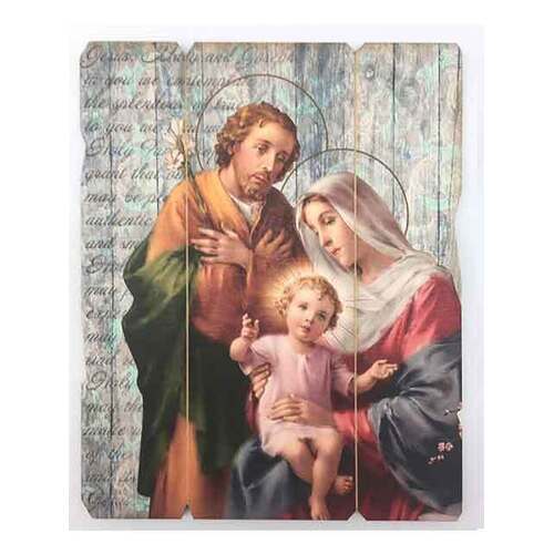 Plaque Vintage Saint - Holy Family-(190x235mm)