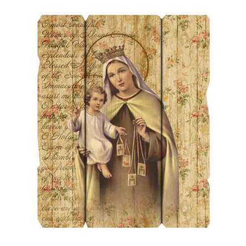 Plaque Vintage Saint - OL Mt Carmel-(190x235mm)