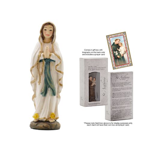 Statue 9cm Resin - Our Lady of Lourdes