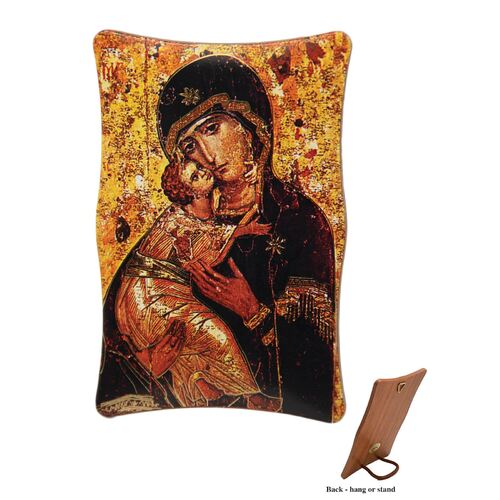Plastic Plaque- Our Lady of Vladimir (110x70mm)