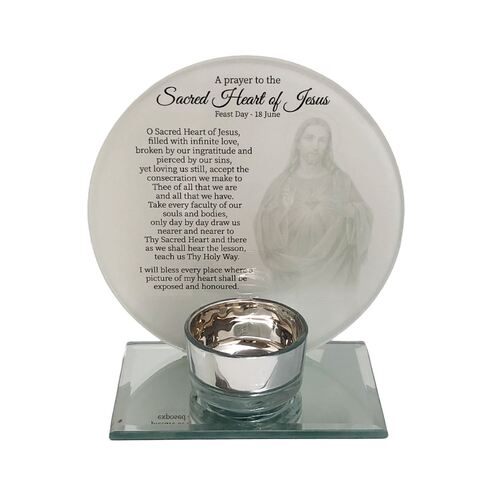 Saint Tealight Candleholder - Sacred Heart Jesus