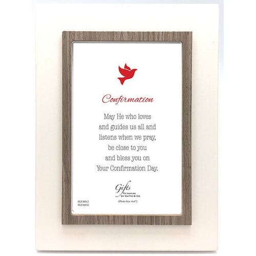 Confirmation Wood Frame - White