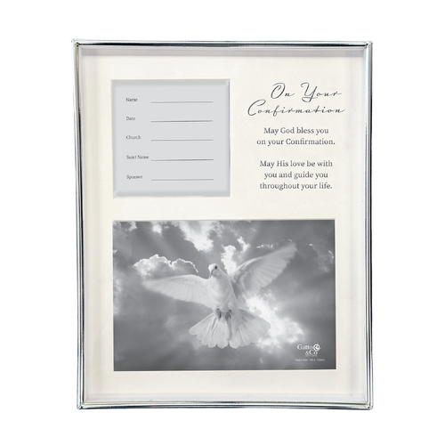 Silver Confirmation Photo Frame w/Record