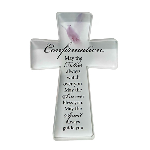 Glass Standing Cross - Confirmation