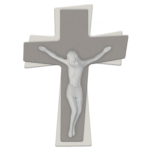 Crucifix Shaped Wood w/Resin Corpus