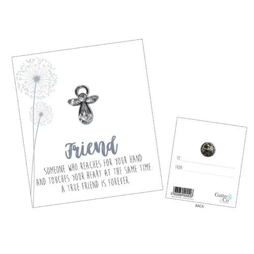 Lapel Pin Always With You Angels - Friend