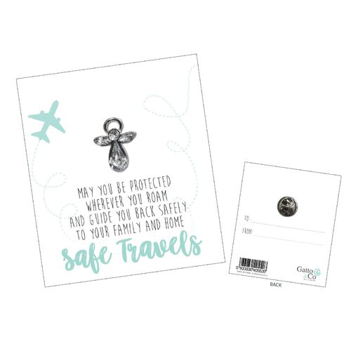 Lapel Pin Always With You Angels - Travel