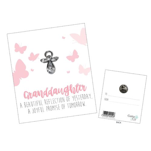 Lapel Pin Always With You Angels - Granddaughter