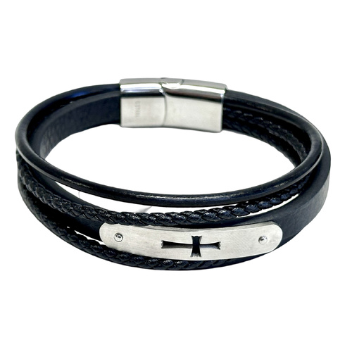 Bracelet Leather Cross