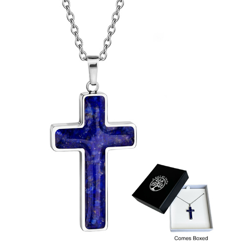 Gift of Faith Necklace with Lapis Cross