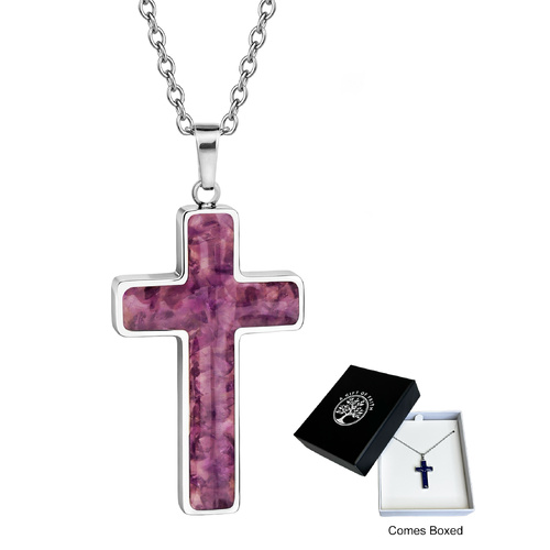 Gift of Faith Necklace with Amethyst Cross