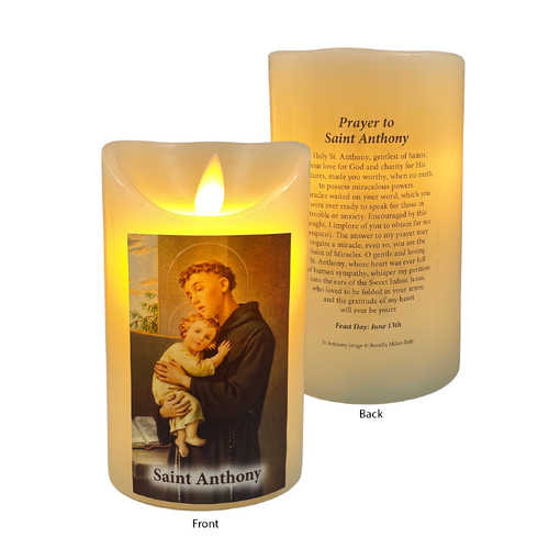 LED Wax Scented Candle - St Anthony
