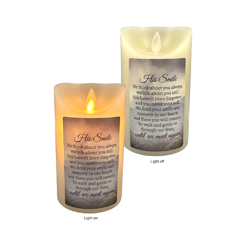 LED Wax Scented Candle - His Smile