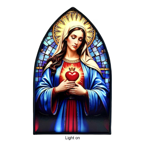 Divine Series LED Plaque - Sacred Heart Mary
