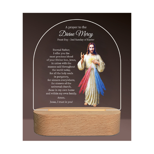 Divine Collection LED Plaque - Divine Mercy