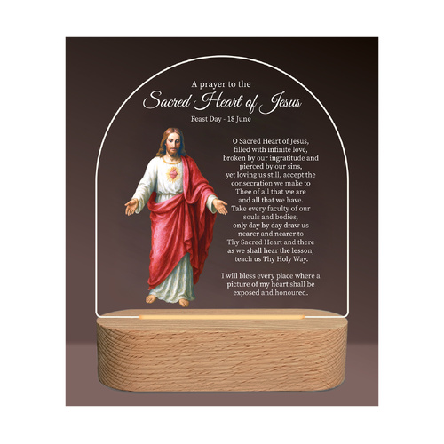 Divine Collection LED Plaque - Sacred Heart of Jesus