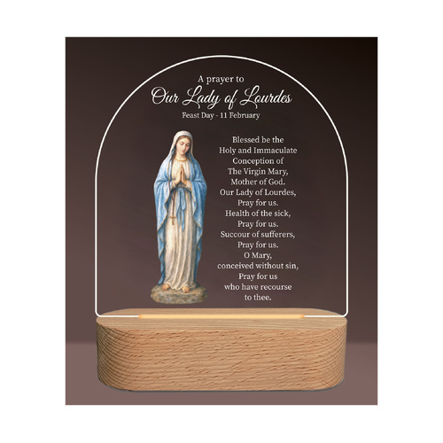 Divine Collection LED Plaque - Our Lady Lourdes