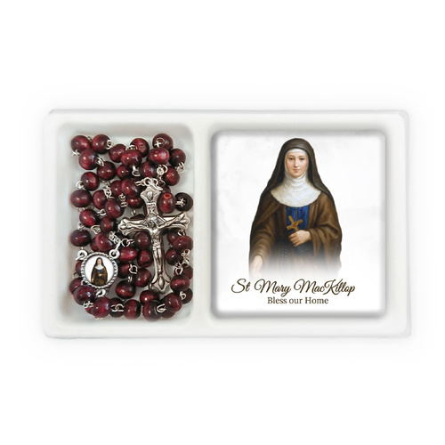 Rosary and Plaque Set - St Mary Mackillop