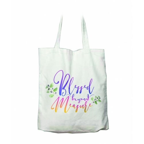 Tote Bag, Canvas: Blessed Beyond Measure
