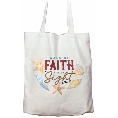 Tote Bag, Canvas: Walk By Faith Not By Sight