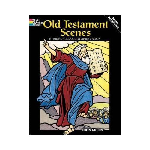 Old Testament Scenes Stained Glass Colouring Book