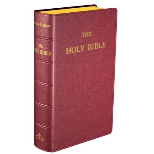 Douay Rheims Bible Pocket Size Burgundy Leather
