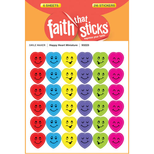 Happy Heart Miniature (6 Sheets, 216 Stickers)