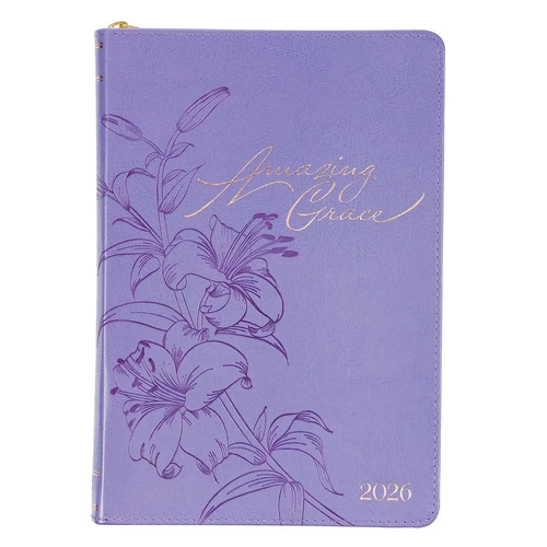 2026 Executive Diary/Planner, Zippered: Amazing Grace