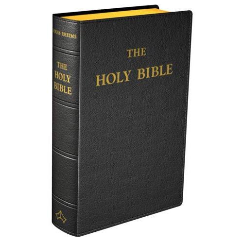 Douay Rheims Bible Black Leather - Large Size