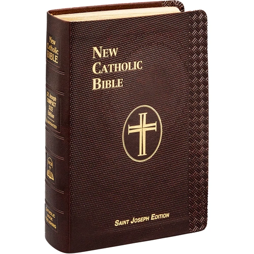 New Catholic Bible Compact Size Burgundy