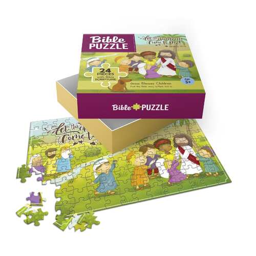 Bible Jigsaw Puzzle: Jesus Blesses Children (48 Pieces)