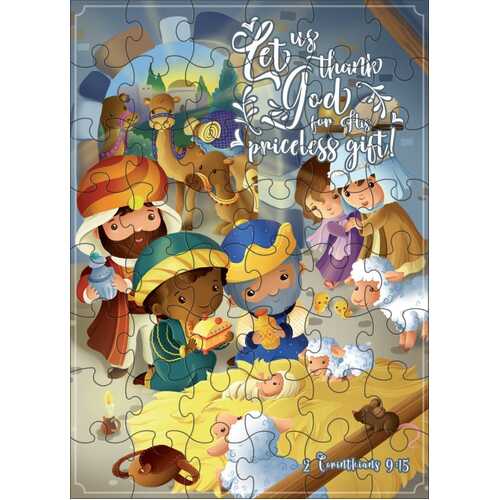 Bible Jigsaw Puzzle: The Birth of Jesus (48 Pieces)
