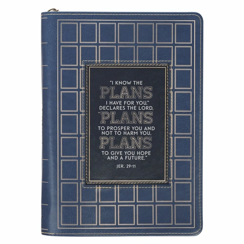 Classic Journal with Zipper - Blue Grad Plans Jer. 29:11